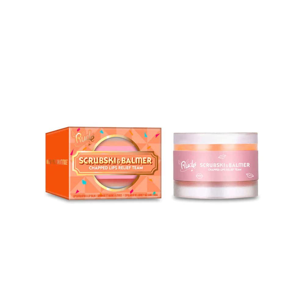 Rude - Scrubski & Balmer Lip Exfoliator and Lip Balm - Orange
