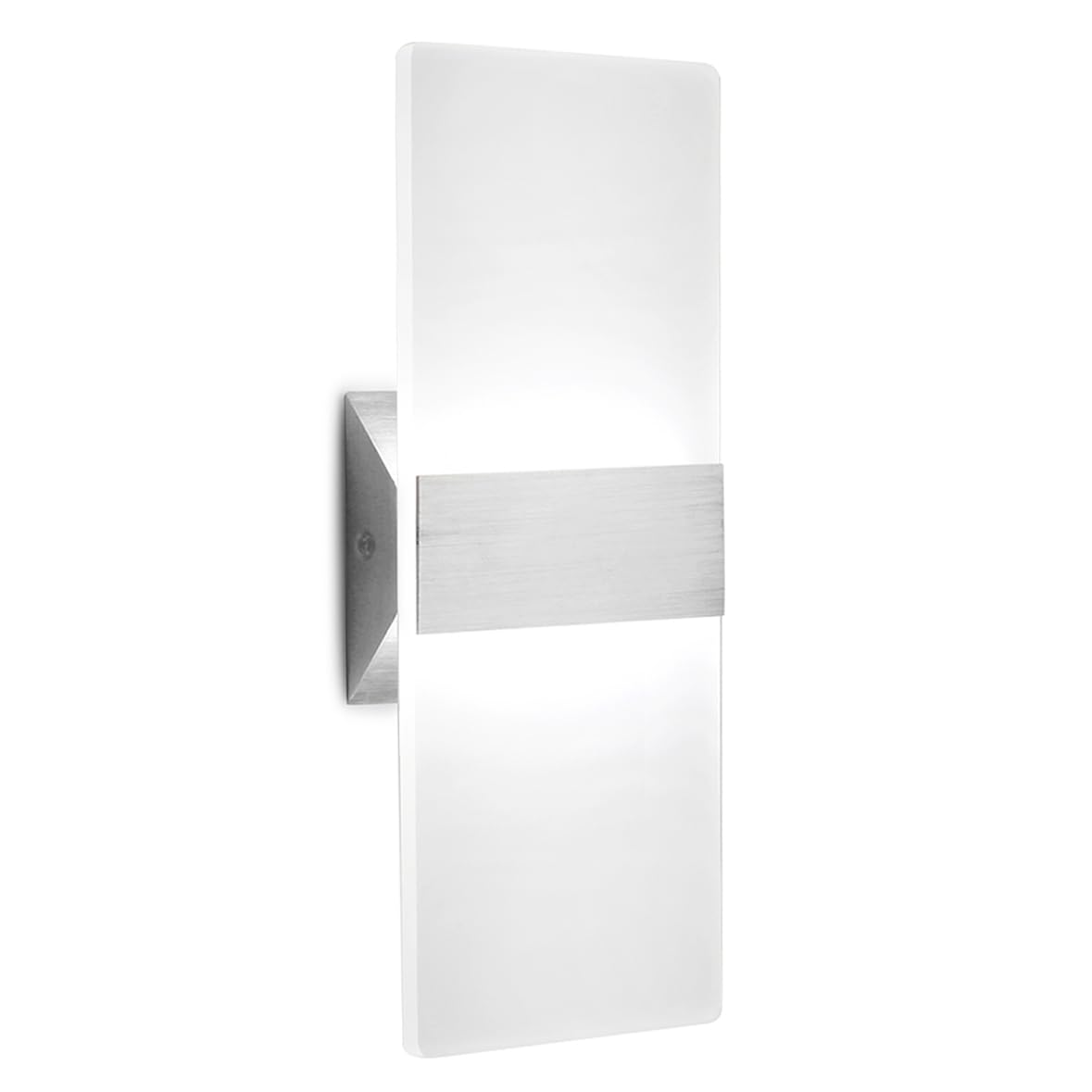 Changm Led Acrylic Wall Sconce 12W Up Down Lamp Cool White For Bedroom, Corridor, Stairs, Bathroom - 1 Pack