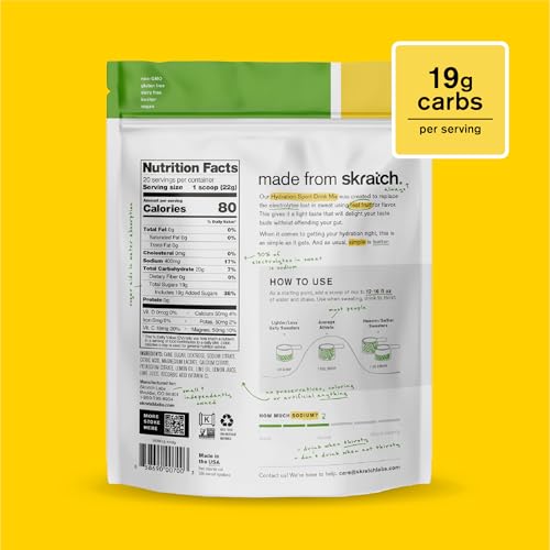 Skratch Labs Hydration Powder | Sport Drink Mix | Electrolytes Powder for Exercise, Endurance, and Performance | Lemon + L...