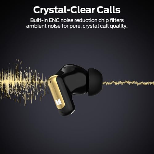 Monster N-Lite 217 Wireless Earbuds, Immersive Stereo Sound, Bluetooth 6.0 in-Ear Headphones, Built-in Smart Noise Cancell...