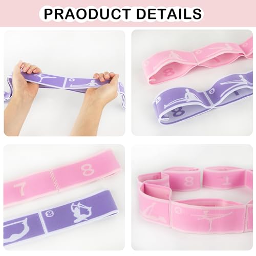 BTAMUD 2 Pcs Kids Stretch Bands Dance Stretching Straps for Children Gymnastics Equipment Dance Training Elastic Band for ...