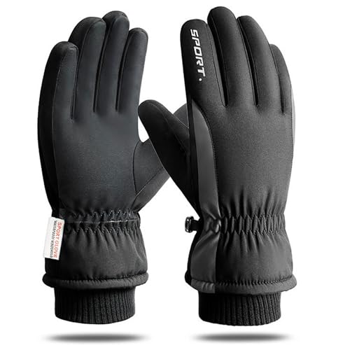CLeemuziN Women Ski Snow Gloves Windproof Thermal Gloves Men Winter Warm Glove Mitts Touchscreen for Skiing/Cycling/Working