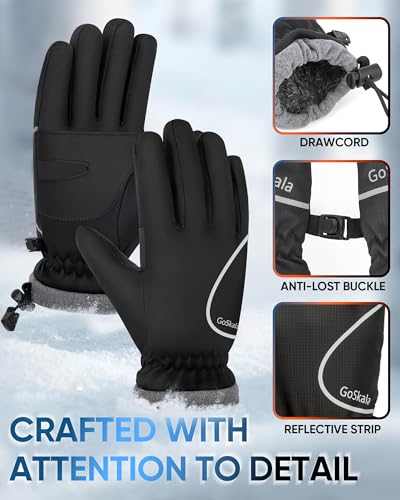 GoSkala Winter Gloves for Women Men, Waterproof and Warm, Sensitive Touch Gloves for Cycling Running Working Outdoor Activ...