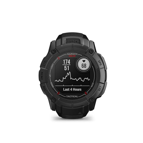 Garmin Instinct 2X Solar - Tactical Edition, Rugged GPS Smartwatch, Built-in Flashlight, Ballistics Calculator, Solar Char...