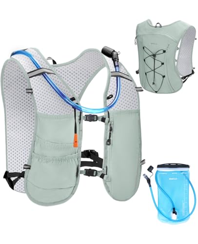 ECOHUB Running Hydration Vest Backpack,Lightweight Breathable Pack with 2L Water Bladder Bag Daypack for Hiking Trail Runn...