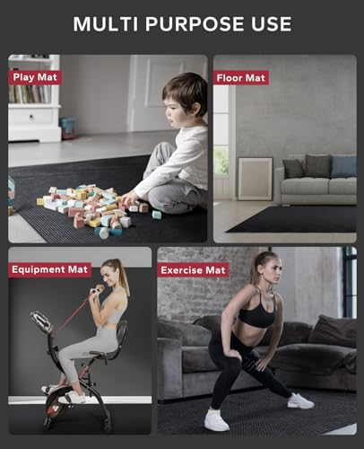HAPBEAR Extra Large Exercise Mat-7'x5'/6'x8'/6'x9'/6'x10'/6'x12'x8mm(1/3 inch),Non-Slip, Ultra Durable, Thick Workout Mats...