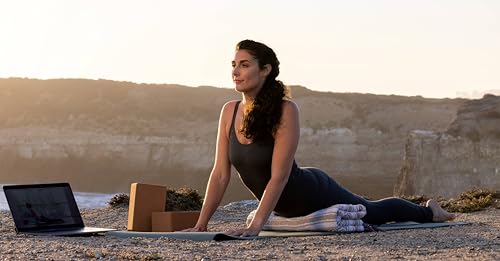 Everyday Yoga Premium Cork Block - Natural Cork, Improve Strength, Flexibility with Soft Brick Workout Handstand, (Single)