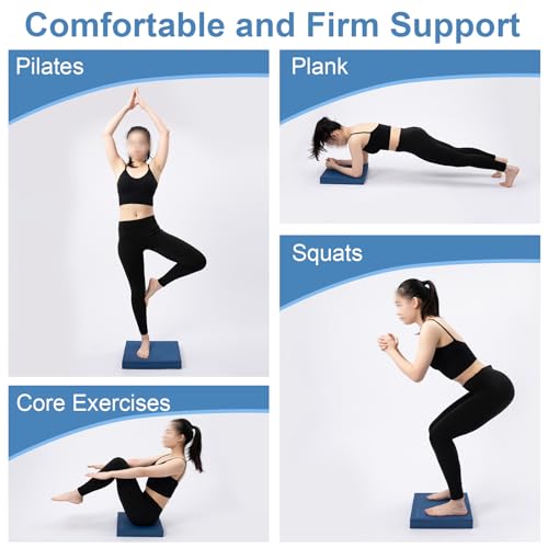 StrongTek Professional Foam Exercise Balance Pad - 15.8" x 13" x 2", High-Density TPE Foam Knee Pad, Non-Slip & Water-Resi...
