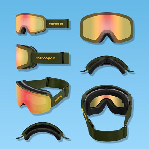Retrospec Flume Ski Goggles for Men and Women UV Protection