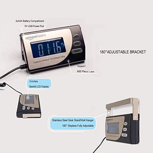 Amazon Basics Digital Postal Scale, Heavy Duty Weighing Platform for Packages, Shipping, 660 lb Capacity, 1 Ounce Readabil...