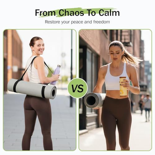 Slim Panda Yoga Mat Straps for Carrying, Adjustable Yoga Mat Carrier Sling Fits All Mats(Mat Not Included)