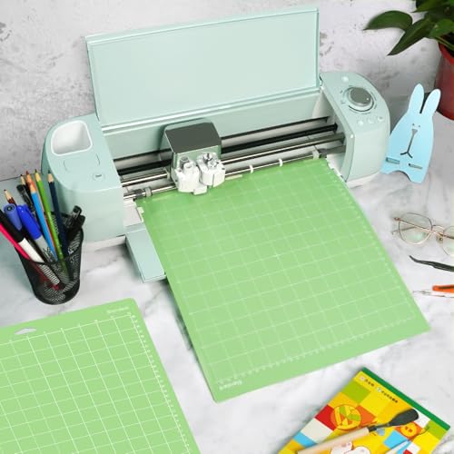 Gwybkq Cutting Mat, Compatible With Cricut Explore One/Air/Air 2/Maker 8 Pack 12x12 Inch Standard Green Grip Adhesive Stic...
