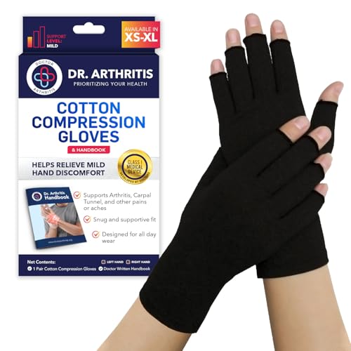 Doctor Developed Full Fingered Arthritis Compression Gloves Men and Women for Arthritis, Raynauds Disease & Carpal Tunnel