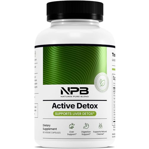 Nature's Pure Blend Active Detox Cleanse – Organic Turmeric Supplement with Apple Cider Vinegar for Digestive Support – Bo...