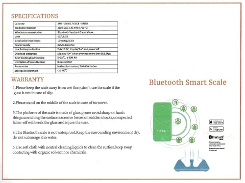 Body Basics Bluetooth Smart Scale - Digital Bathroom Scale with BMI & Body Fat Monitor, Health Analyzer, 400 lbs Capacity,...