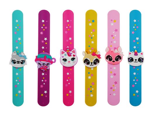 LOCHSOEL Cat Slap Bracelets for party- Silicone Wristbands Adjustable Party Favors, Classroom Prizes, Carnival Games - Birthday