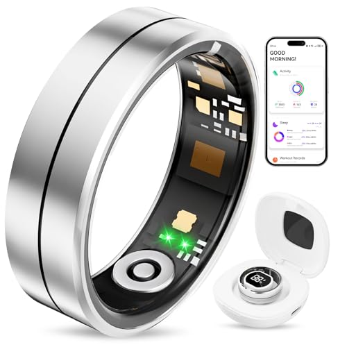 Fvtga Smart Ring for Women Men - Fitness Health Tracker with Sleep Monitoring Heart Rate and Activity Tracking,Blood Oxyge...