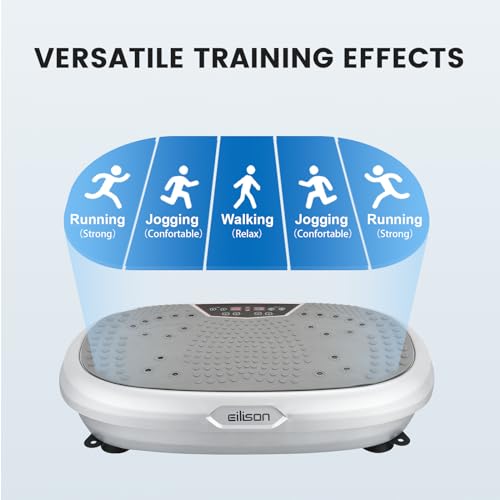 EILISON FitMaxx 3D XL Vibration Plate Exercise Machine - Whole Body Workout Vibration Platform w/Loop Bands - Lymphatic Dr...