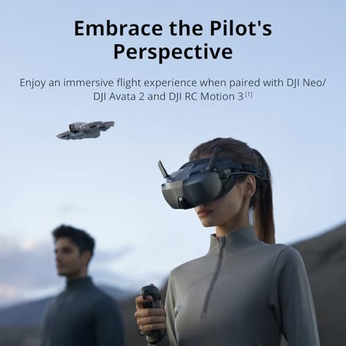 DJI Goggles N3, FPV Goggles with 1080p Ultra-Wide Screen, Immersive Flight Experience, FPV Drone Goggles, Wireless Streami...