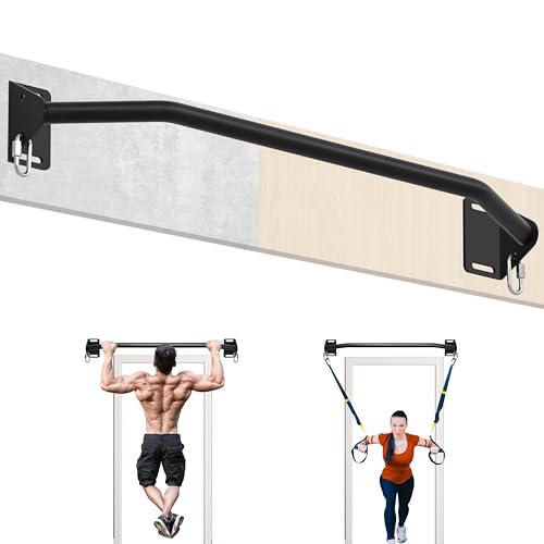 HWOOUSA Pull Up Bar Wall Mounted-Heavy Duty Joist Mounted Pull Up Bar-Premium Strength Training Pull-Up Bars-Fast and Easy...