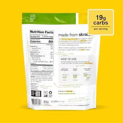 Skratch Labs Hydration Powder | Sport Drink Mix | Electrolytes Powder for Exercise, Endurance, and Performance | Lemon + L...