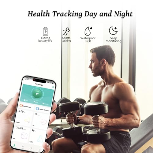 ZBNMY Smart Ring for Women Men,Fitness Tracker Ring with Heart Rate, Sleep Monitoring, Blood Oxygen, Step Counting for iOS...