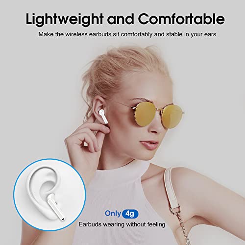 OYIB Wireless Earbuds, Bluetooth 5.3 Headphones with 4-Mics ENC Clear Call, Bluetooth Earbuds Touch Control 25Hour Stereo ...