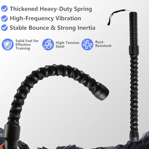 2PCS Weighted Ropeless Battle Rope, Professional Portable Durable Exercise Rope Cordless for HIIT Workouts, Cardio & Muscl...