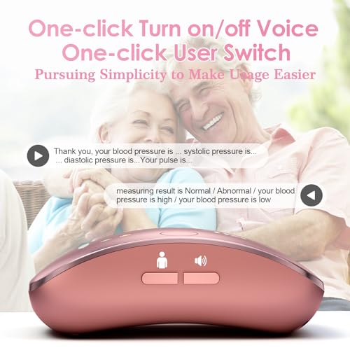 Wrist Blood Pressure Monitors for Home Use with Curved Screen, Rechargeable Bp Machine, One-Button Switch Voice and User, ...