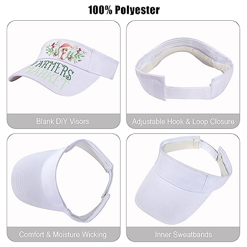 Ultrafun Unisex Sports Sun Visor Adjustable UV Protection Sun Hat Cap for Beach Pool Golf Tennis