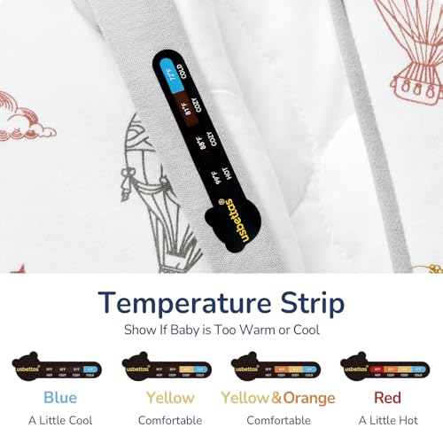 Baby Sleep Sack 3–6 Months, 2.5 TOG Warm Cotton Sleep Sack with Detachable Long Sleeves, Winter Wearable Blanket for Cold ...
