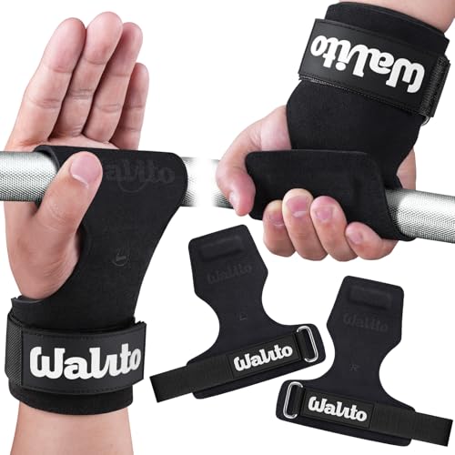 Weight Lifting Wrist Strap，Double Layer Leather Wrist Wraps with Neoprene Padding for Weightlifting & Deadlifts – Adjustab...