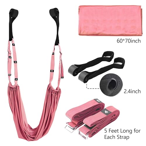 Leg Stretcher Strap, Stretching Equipment with Door Anchor Flexibility Trainer Backbend Assist for Dance Aerial Yoga Balle...