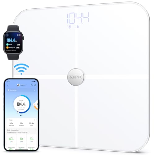 RENPHO Wi-Fi Scale for Body Weight, Bluetooth Body Fat Scale, Smart Bathroom Scale Health Monitor, 13 Body Composition Ana...