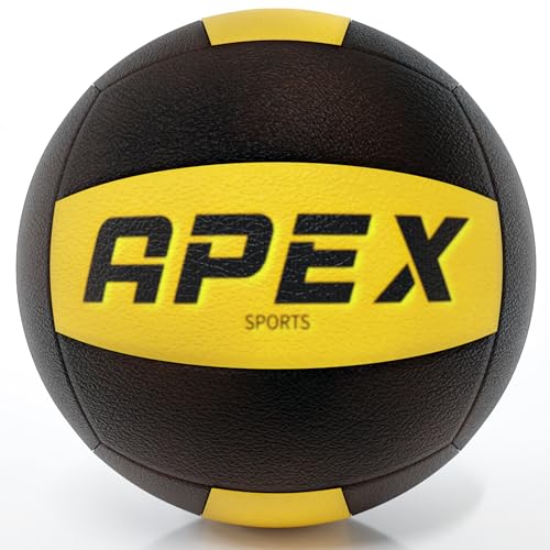 Apex Sports Professional Volleyball - Official Size and Weight, Premium Quality, High-Visibility Black and Yellow, Ideal f...
