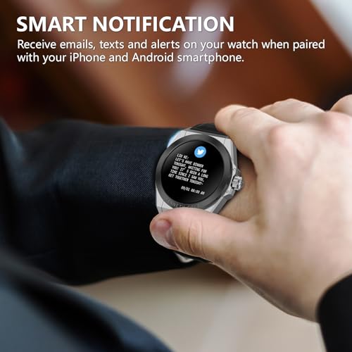 Smart Watches for Men, 1.32" HD Round Touchscreen Smartwatch, Heart Rate/SpO2/Sleep Monitor, Call Notification, 100+ Sport...
