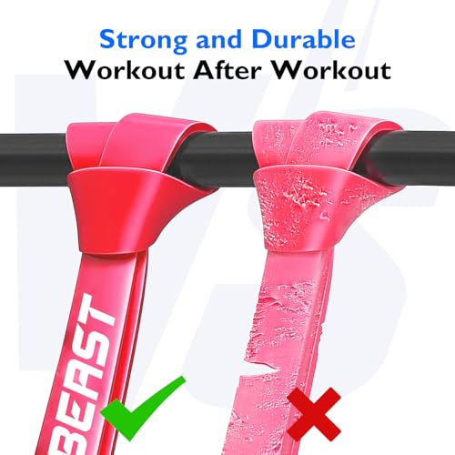 FitBeast Resistance Bands Set, Pull Up Assist Bands for Strength Training, Powerlifting, Muscle Toning, Yoga, Mobility Exe...
