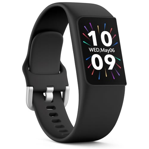 FITVII Mini Fitness Trackers, 1.01" AMOLED Slim Smart Watch with 24/7 Heart Rate, Blood Pressure/Oxygen Monitor, Sleep & S...
