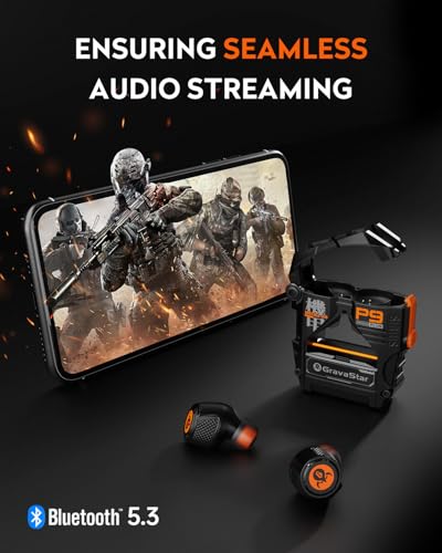 GravaStar Sirius Plus True Wireless Earbuds, Bluetooth 5.3 Active Noise Cancellation ANC Headphones, 28H Playtime, ENC Cle...