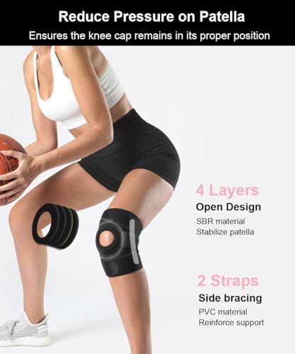 Knee Braces for Knee Pain Women Men, Patellar Tendon Support Strap, Knee Brace for Meniscus Tear Compression Sleeve for Kn...