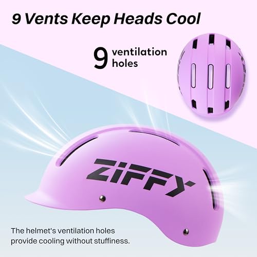 ZIFFY Kids/Toddler Bike Helmet, Adjustable, Lightweight, Safety Certified Scooter Helmet for Boys & Girls with Washable In...