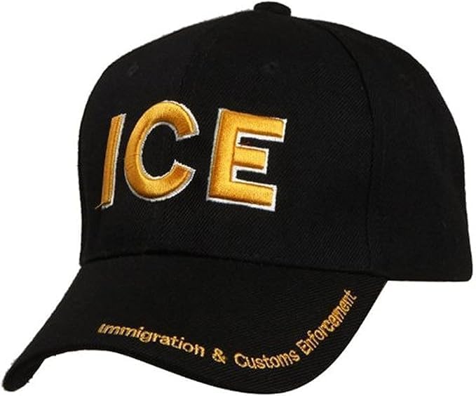CrazyCoolBuys ICE 3D Black & Gold Embroidered Hat Baseball Style Ball Cap