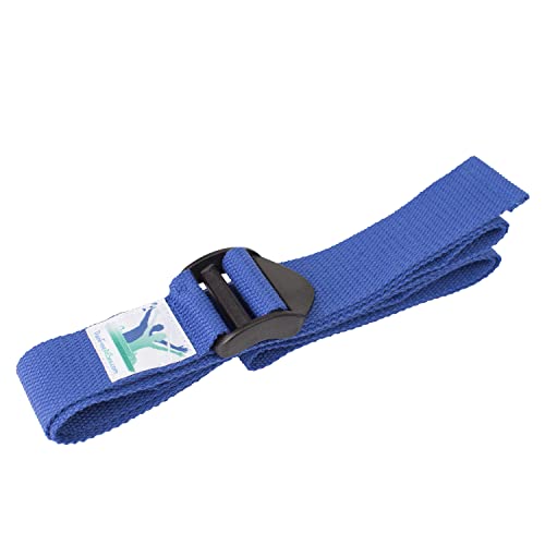 Pain Free At Sea-Posture Therapy Strap/Yoga Belt (BLUE)-Intended for Egoscue Execises, Yoga, Pilates-BEST NON SLIP BUCKLE