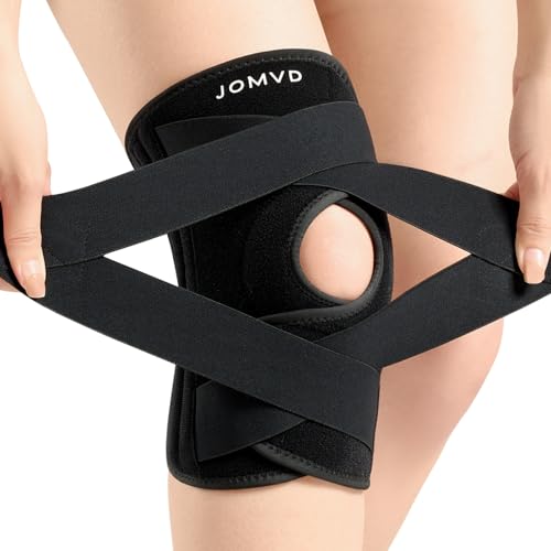 JOMVD Knee Brace for Knee Pain, Meniscus Tear, ACL, Adjustable Knee Support with Side Spring Stabilizers for Meniscus Tea...