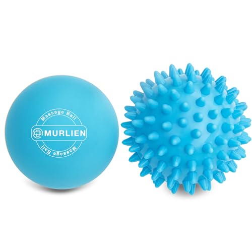 MURLIEN Massage Ball Set, Spiky Ball & Lacrosse Ball for Body Massage, Muscle Relief, Deep Tissue, Myofascial Release, Mas...