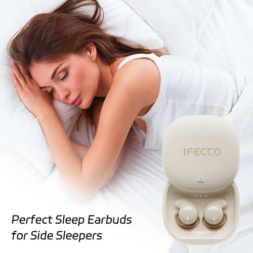 IFECCO Invisible Sleep Earbuds Bluetooth 6.0 - Wireless Sleep Headphones for Side Sleepers,Comfortable Noise Blocking,IPX6...