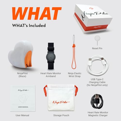 NinjaPilot (Blaze) - Heart Rate & Fitness Tracker with Real-Time Zone Shift Training, Heart Age Based Tracking & Adaptive ...