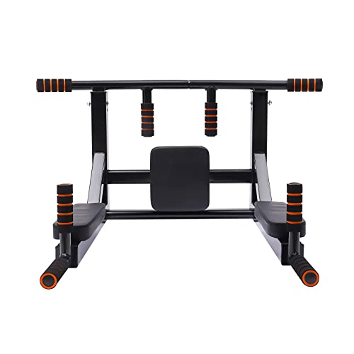 TMHWYP Wall Mounted Pull Up Bar Chin for Indoor Home Gym Workout, Power Tower Set Training Equipment Fitness Dip Stand Sup...