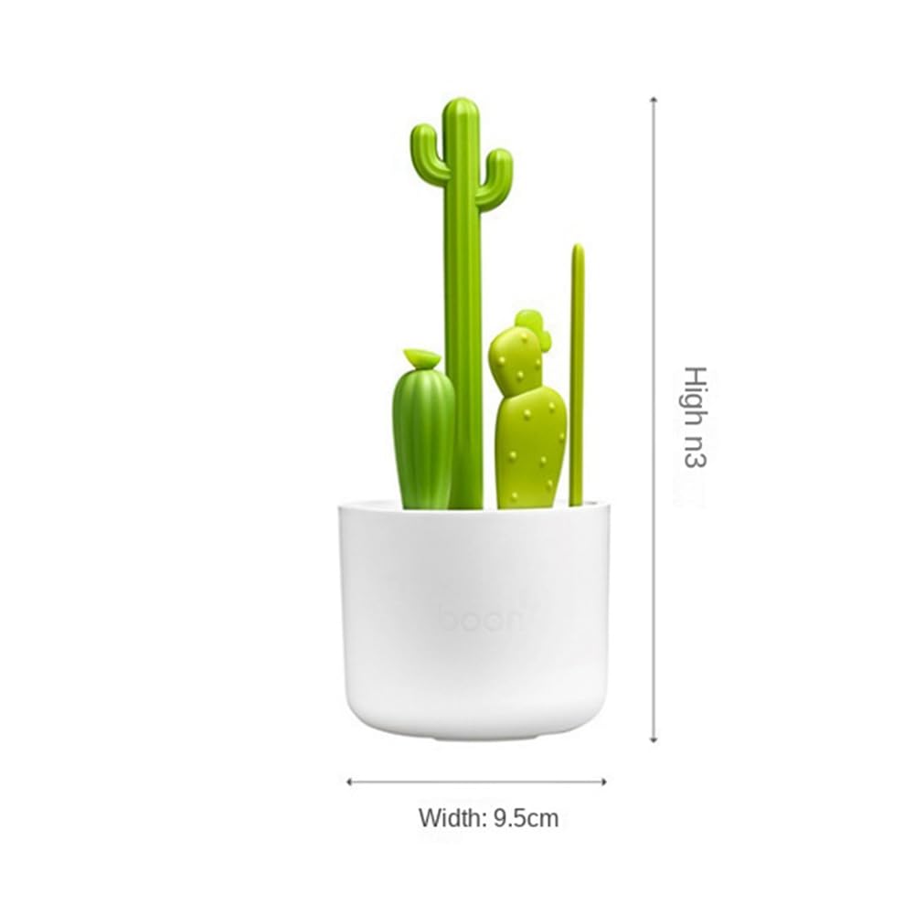 Geynutaly Cactus Bottle Brush, Straw Brush, Multifunctional Cleaning Brush Set, Full-Angle Cleaning