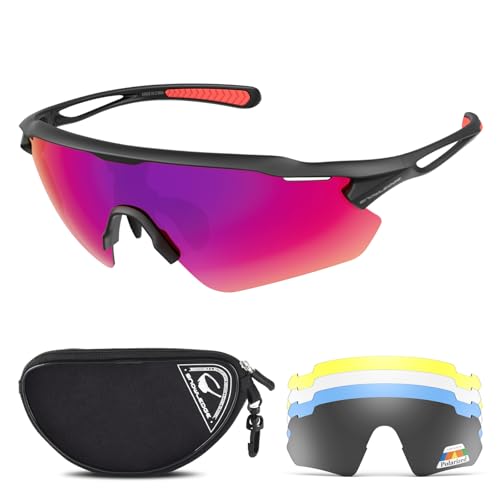 Cycling Glasses, TR90 Unbreakable Frame Polarized Anti-UV400 Sports Sunglasses